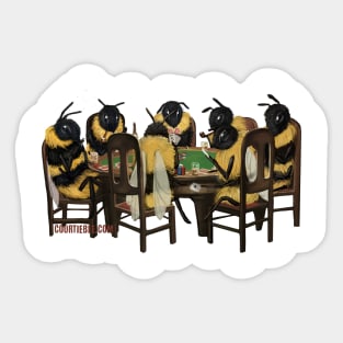 Bees Playing Poker Sticker